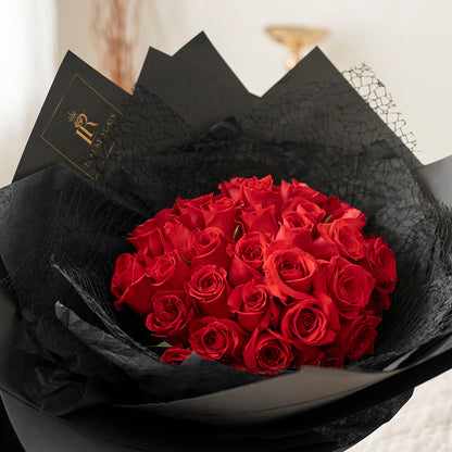 LONG STEMMED RED ROSES BOUQUET