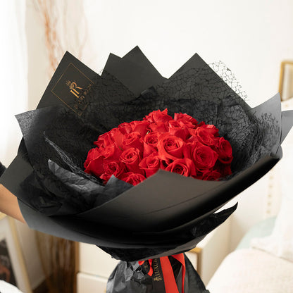 RED ROSES TEDDY & CHOCOLATES