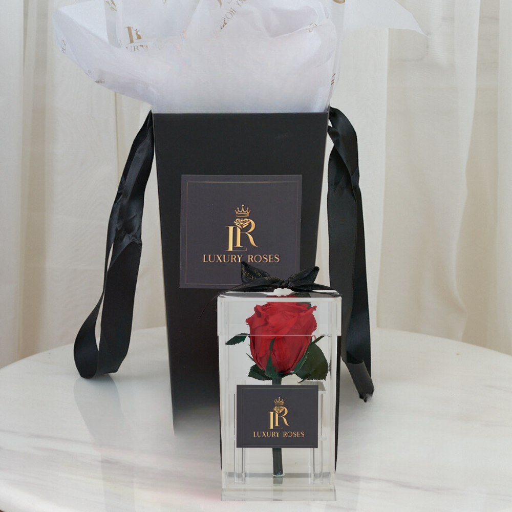 LONG LASTING RED ROSE - ACRYLIC BOX