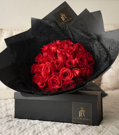 LONG STEMMED RED ROSES BOUQUET