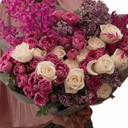 FRESH PINK & BEIGE ROSES